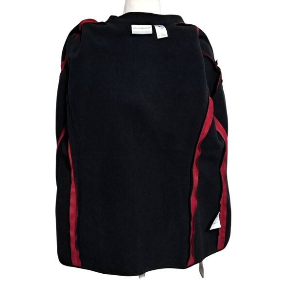 Alfred Dunner Crimson Faux Suede Jacket Ebony Trim 12P NWT Glam 90s/2000s - Picture 9 of 10